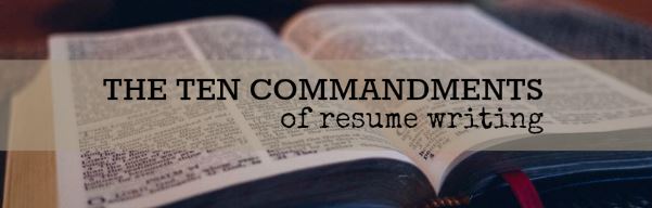 resume 10 commandments